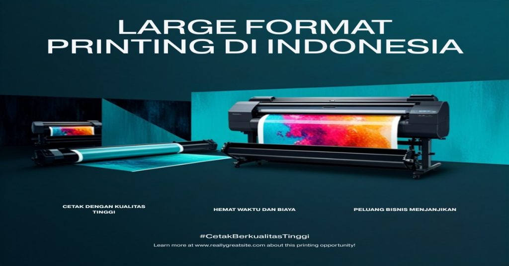 Mesin large format printing sedang mencetak banner besar – panduan lengkap large format printing Indonesia