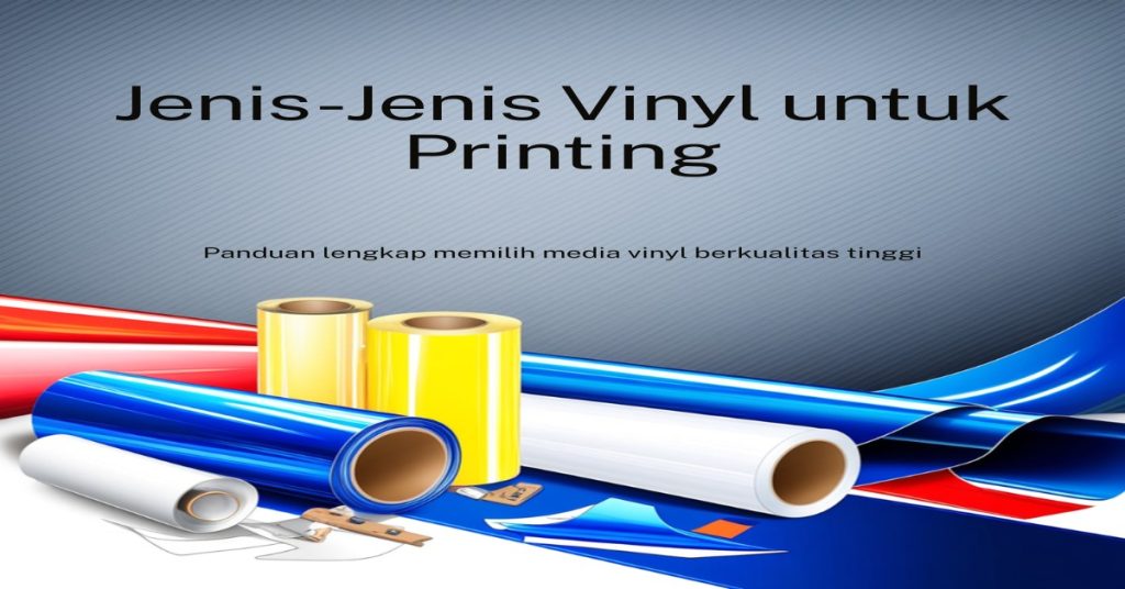 Berbagai jenis vinyl untuk large format printing – calendered, cast, perforated, dan one-way vision vinyl