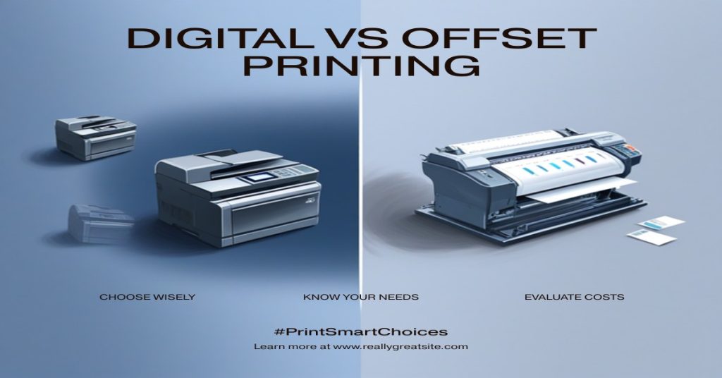 Perbandingan digital printing vs offset printing – kapan pakai yang mana, perbedaan biaya, kualitas, dan minimum order